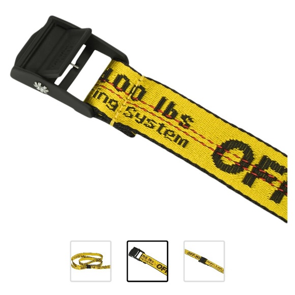EUC Unisex One Size Off-White Mini Industrial Belt SS19 In Yellow & Black Color - Picture 3 of 14